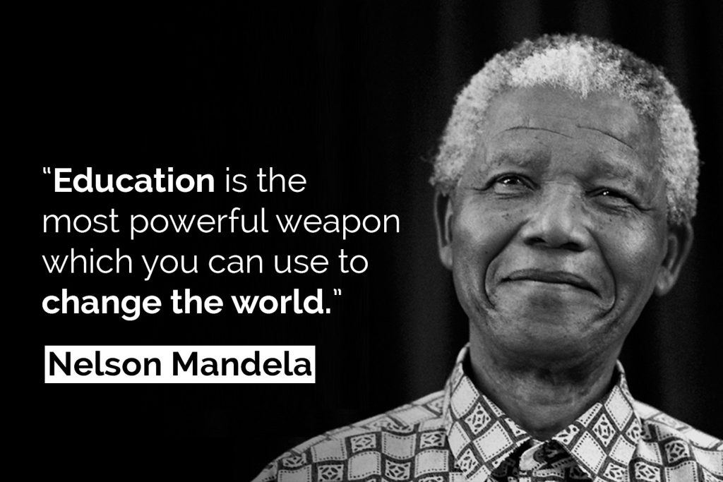 Home nelson mandela quote on education